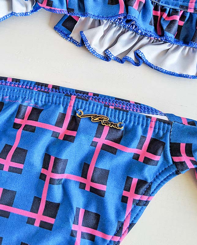 【Morena Rosa】クロシェフリルボタニカル柄水着 バンドゥ Morena Rosa】クロシェフリルボタニカル柄水着 バンドゥ｜すべて