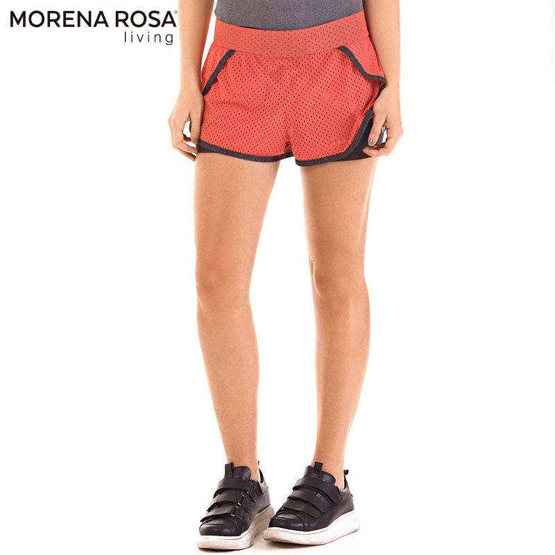 Morena Rosa Living ランニング ショートパンツ メッシュ レッド ◇期間限定セール◇Morena Rosa Living ランニングショート
