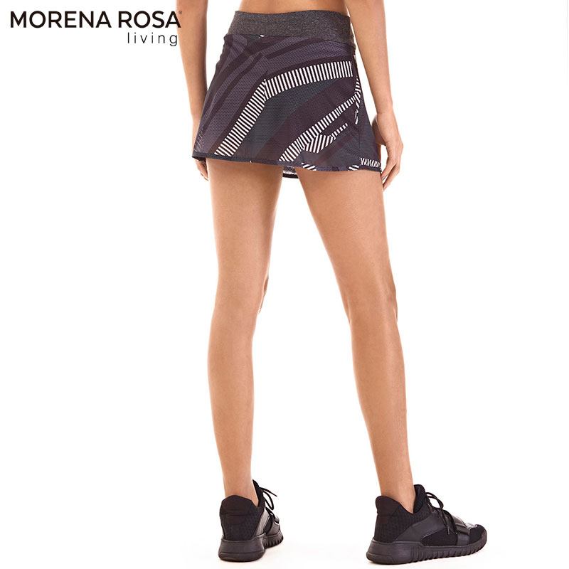 Morena Rosa Living クロップドラウンドカットTシャツ ブラック Morena Rosa Living ランニングラップスカート インナースパッツ