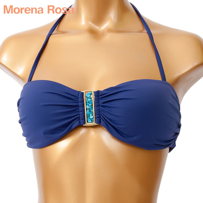 ★ toshi★ Morena Rosa ビキニ　ターコイズブルー Morena Rosa】モレナローザ水着 ストーン付きシェル柄バンドゥ