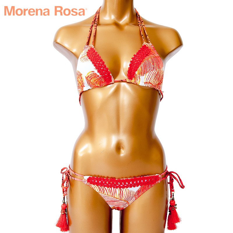 日本未発売【Morena Rosa】モレナローザ水着 ブラジルイエローショーツ Morena Rosa】モレナローザ水着 フリンジチャーム付きクロシェ