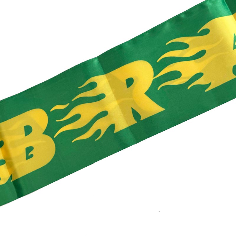 ブラジル国旗＆BRASILデザインレタリングタオルマフラー型ペナント
