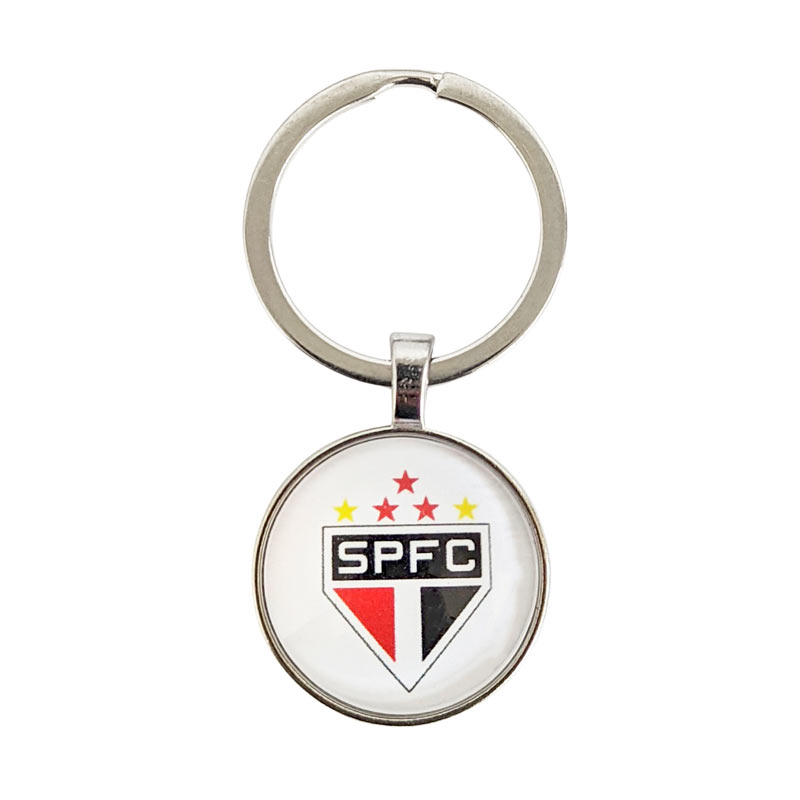 サンパウロFC クリアガラスサークル型キーホルダー【SAO PAULO FC