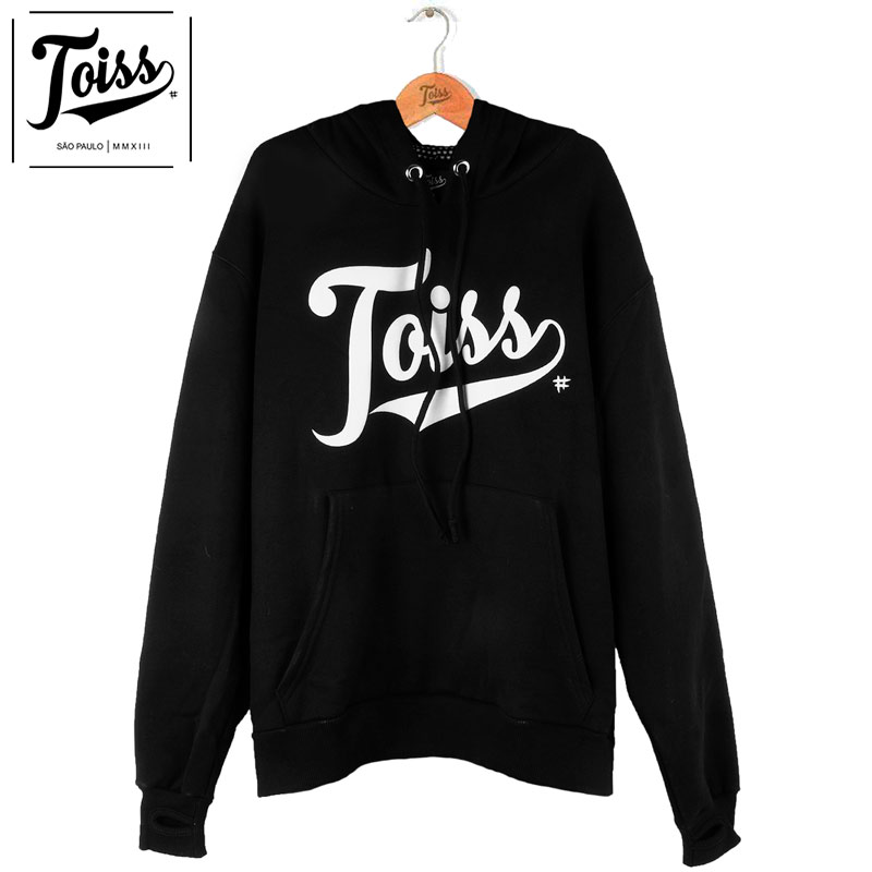 ネイマール愛用【TOISS】フード付きパーカー オリジナルロゴ TOISS ネイマール愛用トイスロゴフード付きパーカー ブラック