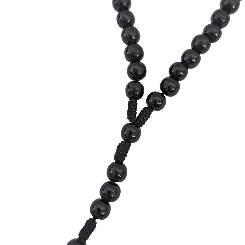 40 Off ロザリオネックレス キリストモチーフ付きアクセサリー ブラック メンズ アクセサリーのブラジル通販 Sorte