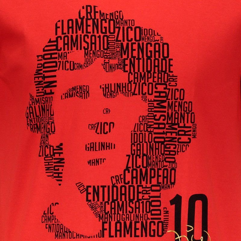 ジーコ フラメンゴ公式デザインTシャツ ZICO レッド｜すべての商品の