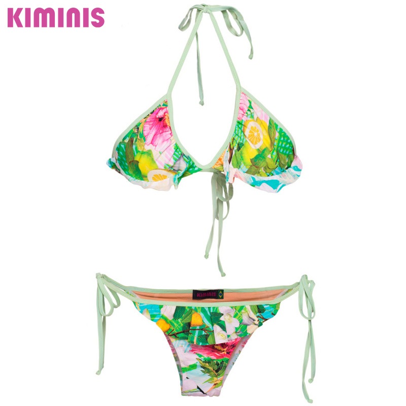 ◇半額セール◇【KIMINIS】キミニス フリルが可愛いトロピカル柄