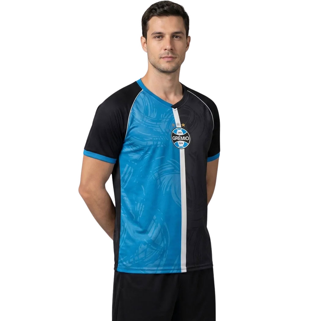 グレミオ公式 バイカラー速乾Tシャツ GREMIO ブラック×ブルー