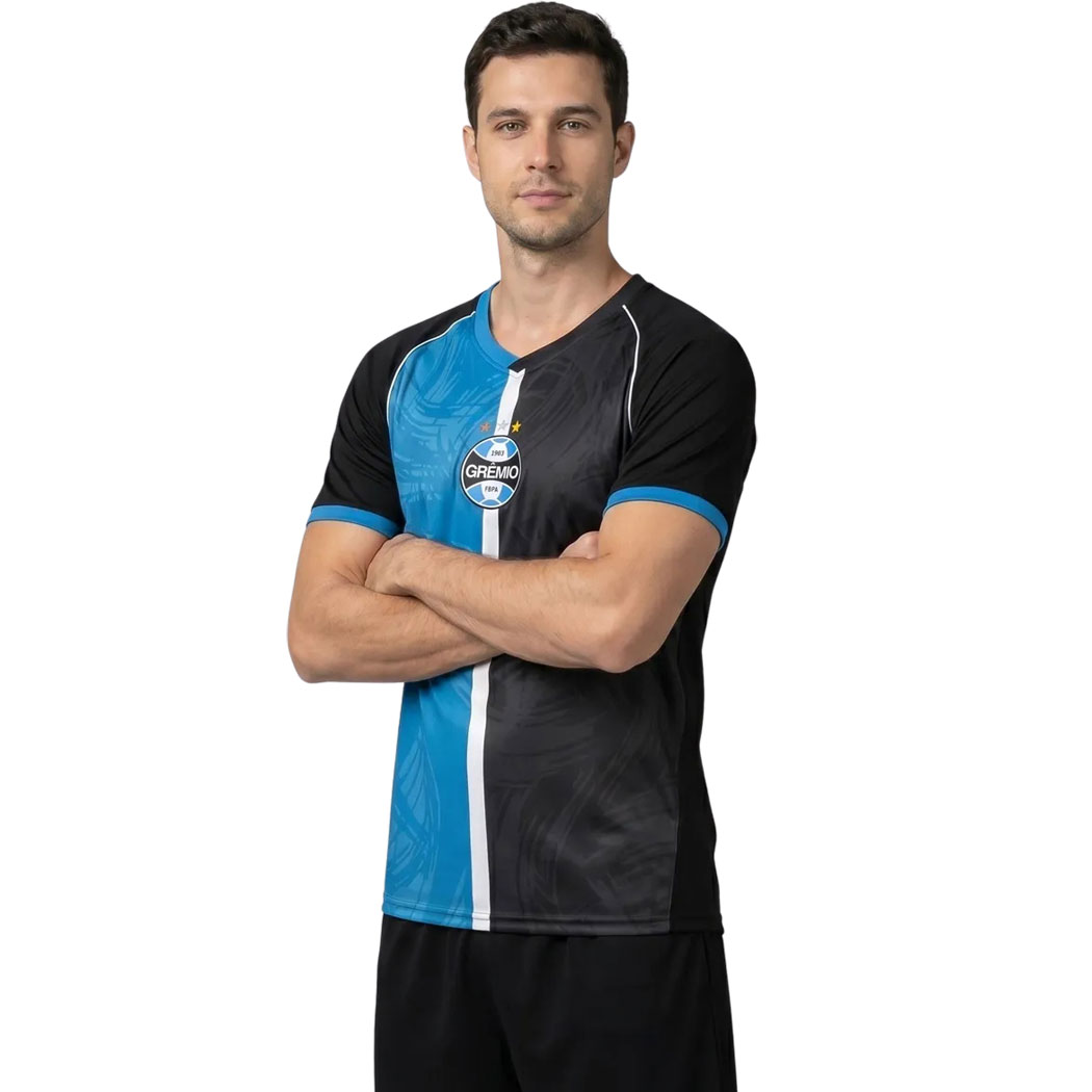 グレミオ公式 バイカラー速乾Tシャツ GREMIO ブラック×ブルー