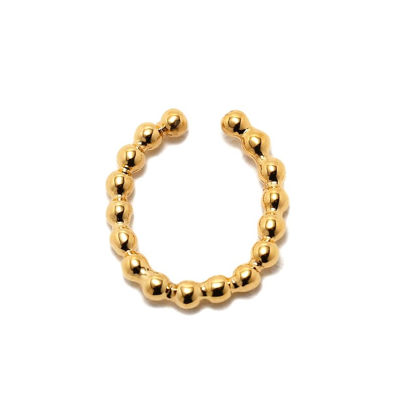 Bubble Link Ear Cuff Large - Gold Plated(バブルリンクイヤーカフ ラージ - ゴールドコーティング) SYMPATHY OF SOUL Style(シンパシーオブソウルスタイル)