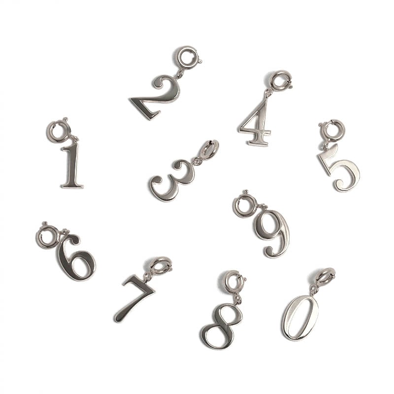 Number Charm Pendant - Silver（ナンバーチャームペンダント - シルバー）　SYMPATHY OF SOUL Style（シンパシーオブソウルスタイル)