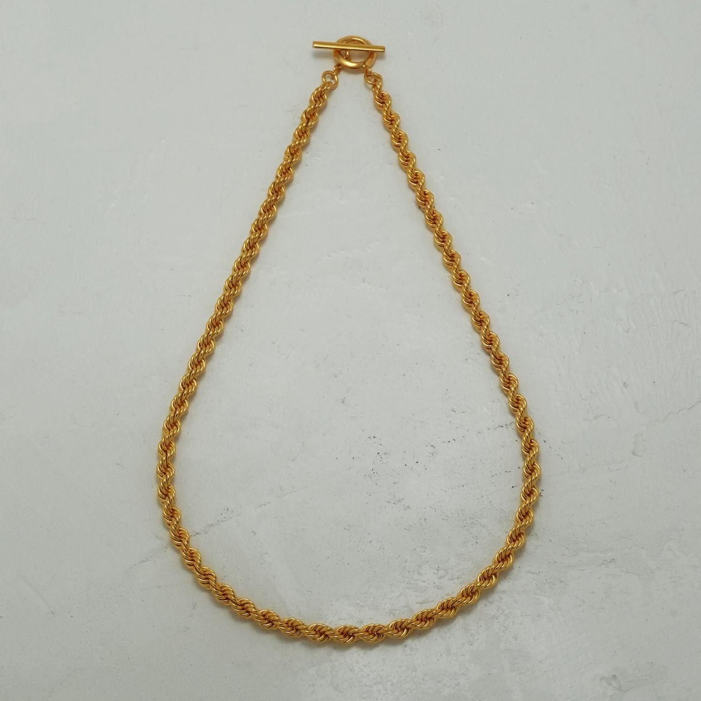 Thick Twist Chain Necklace - K18YG Plated（シックツイストチェーンネックレス - K18イエローゴールドコーティング）　SYMPATHY OF SOUL Style（シンパシーオブソウルスタイル)