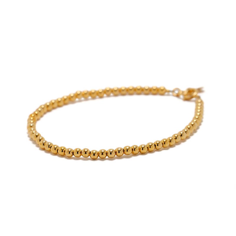 PURA Tokyo | ゴールドビーズブレスレットL c215 pearl× gold ビーズ