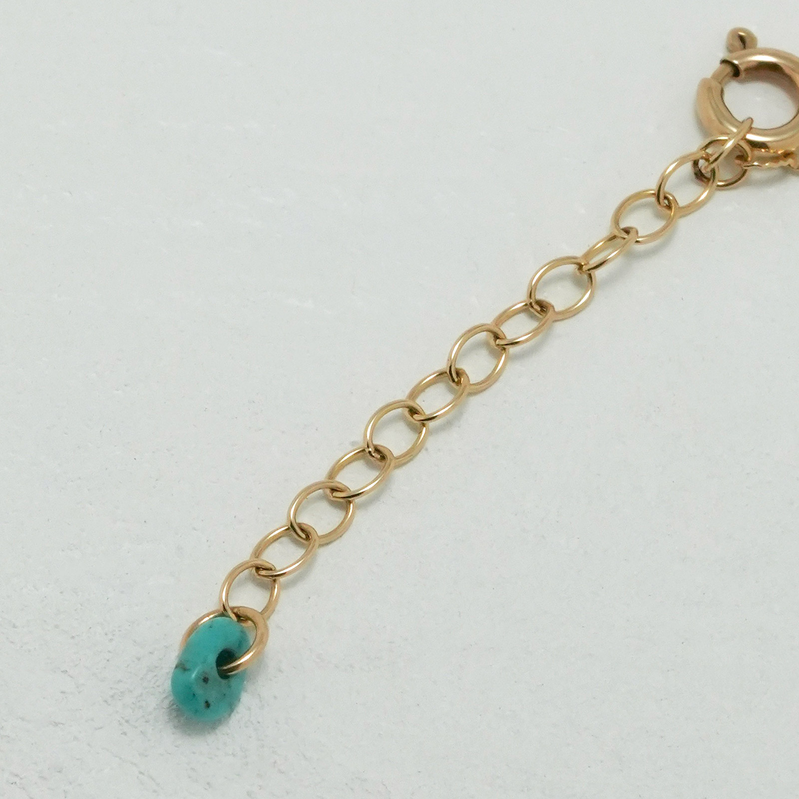 フロリダ発 Felicity ターコイズ ハンドチェーン ブレスレット Petal Chain Bracelet - Facet w/TRQ(ペタルチェーン