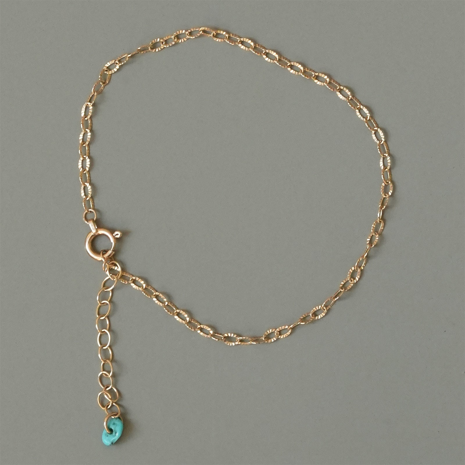 Petal Chain Bracelet - Facet w/TRQ（ペタルチェーンブレスレット - ファセット w/ターコイズ）【納期 1ヶ月半】　SYMPATHY OF SOUL Style（シンパシーオブソウルスタイル)