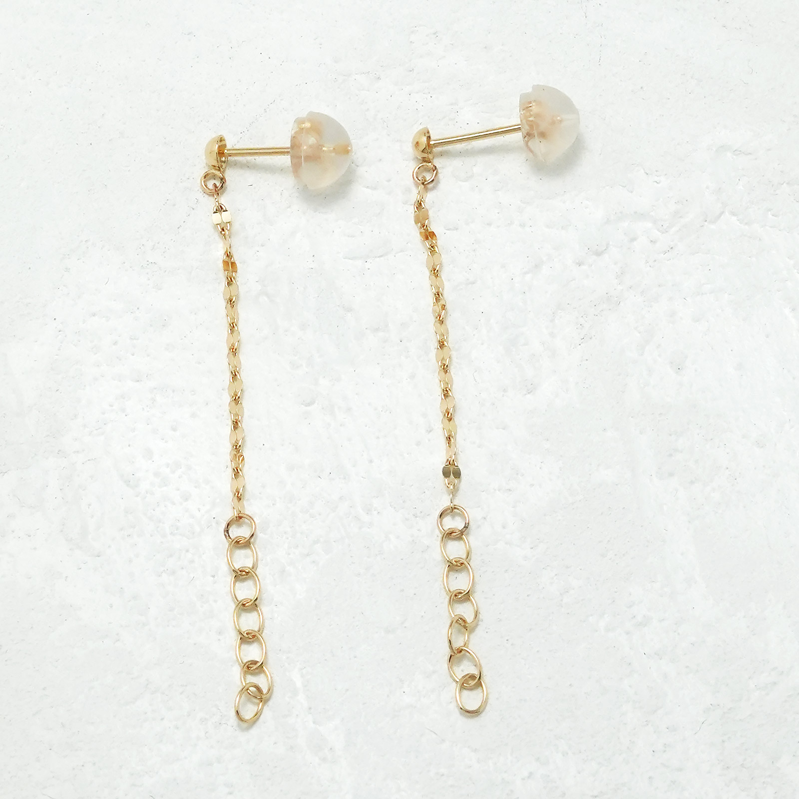 Petal Chain Hoop Pierce - Azuki（ペタルチェーンフープピアス - アズキ）　SYMPATHY OF SOUL Style（シンパシーオブソウルスタイル)