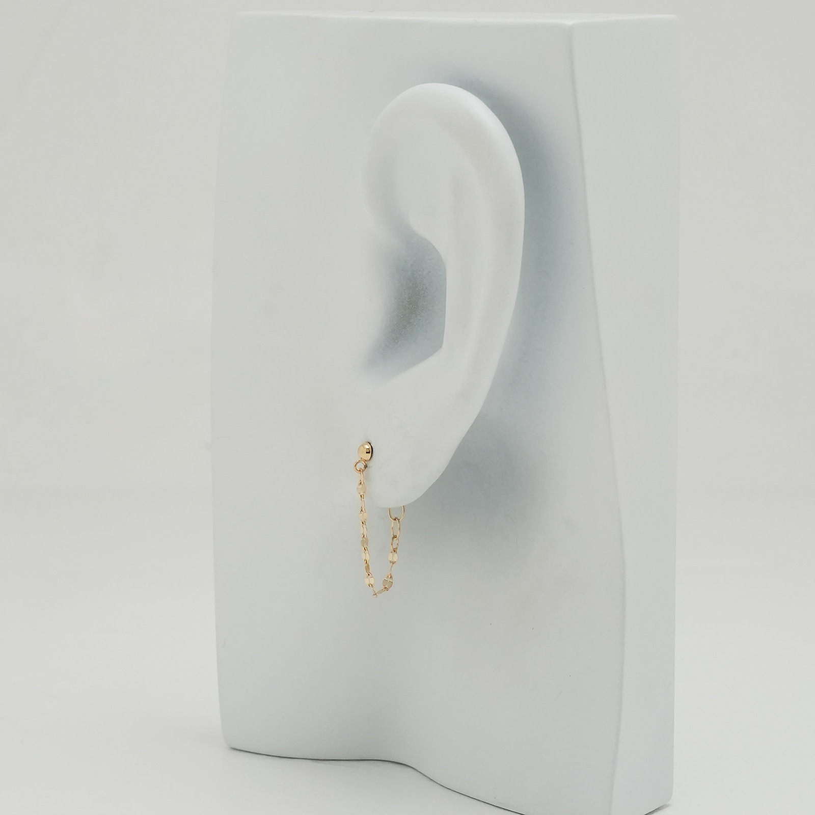 Petal Chain Hoop Pierce - Azuki（ペタルチェーンフープピアス - アズキ）　SYMPATHY OF SOUL Style（シンパシーオブソウルスタイル)