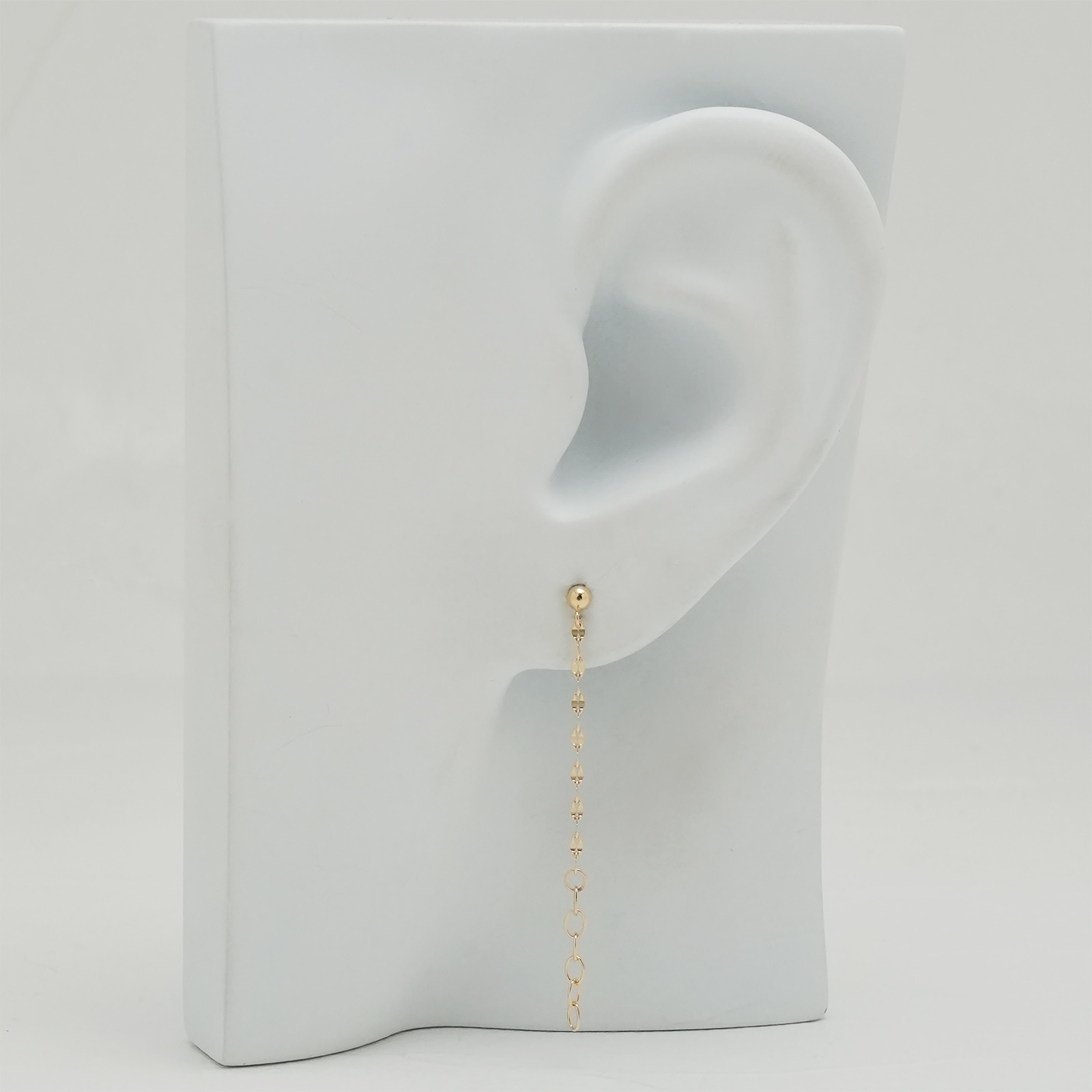 Petal Chain Hoop Pierce - Azuki（ペタルチェーンフープピアス - アズキ）　SYMPATHY OF SOUL Style（シンパシーオブソウルスタイル)