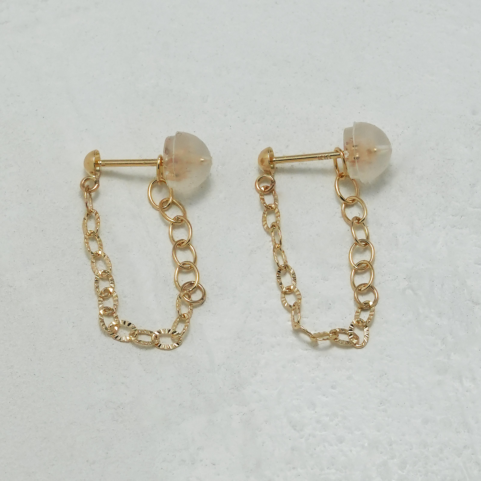 Petal Chain Hoop Pierce - Facet（ペタルチェーンフープピアス