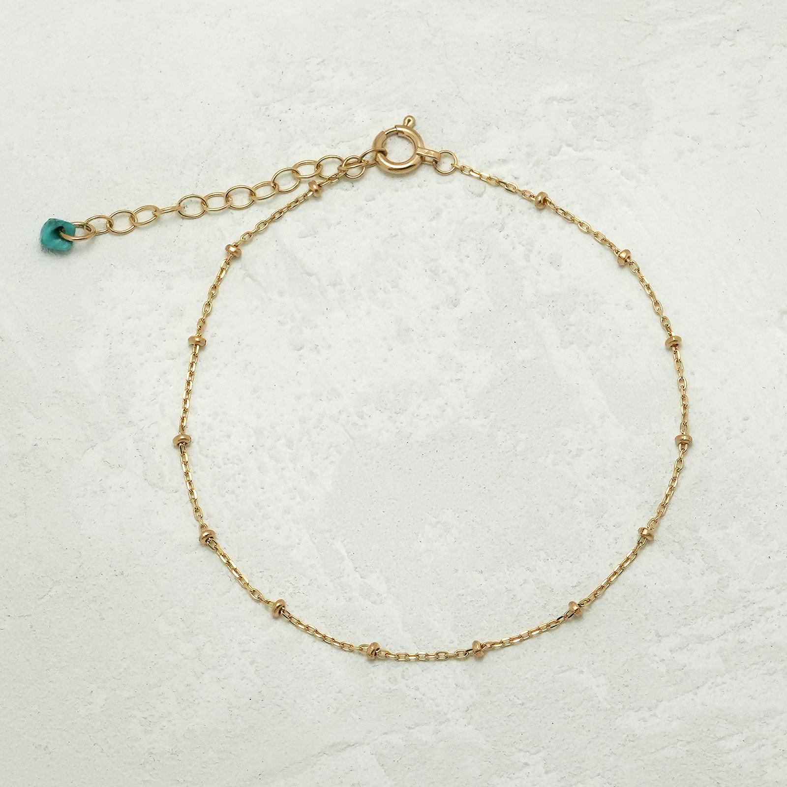 Skip Chain Bracelet w/TRQ（スキップチェーンブレスレット w/ターコイズ）　SYMPATHY OF SOUL Style（シンパシーオブソウルスタイル）