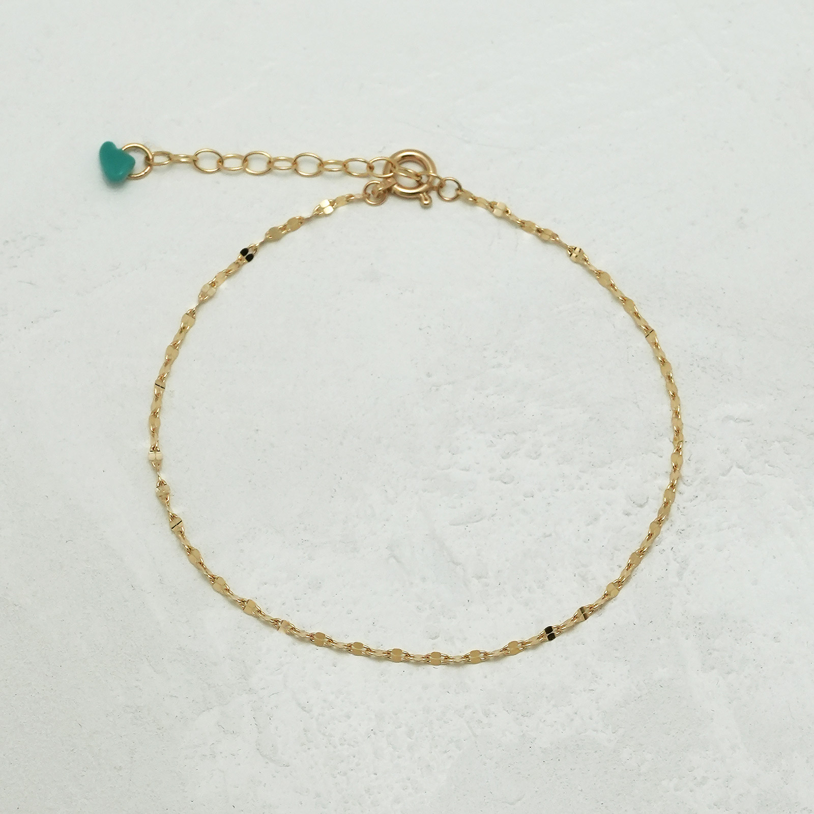 Petal Chain Bracelet - Azuki w/TRQ（ペタルチェーンブレスレット - アズキ w/ターコイズ）　SYMPATHY OF SOUL Style（シンパシーオブソウルスタイル）