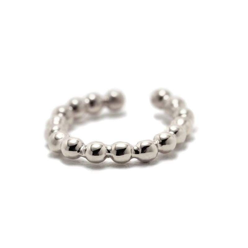 Bubble Link Ear Cuff Large - Silver（バブルリンクイヤーカフ ラージ - シルバー）【納期 1ヶ月】　SYMPATHY OF SOUL Style（シンパシーオブソウルスタイル)