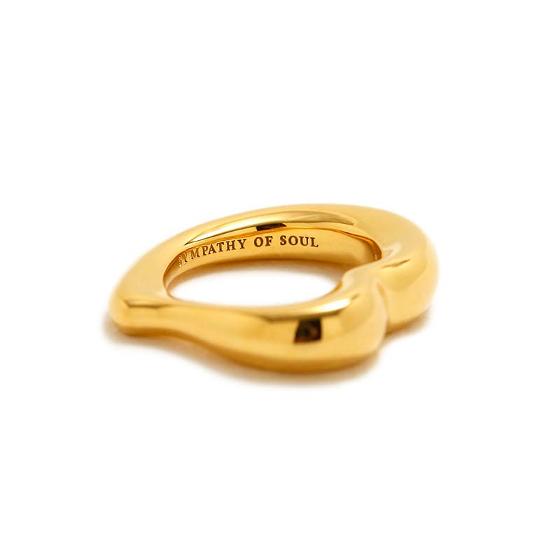 Open Heart Ring - Gold Plated（オープンハートリング - ゴールドコーティング）　SYMPATHY OF SOUL Style（シンパシーオブソウルスタイル)