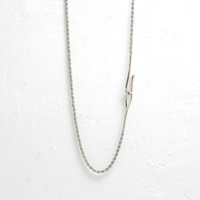 シルバー ツイストチェーンネックレス Twist Chain Necklace - Silver（ツイストチェーンネックレス
