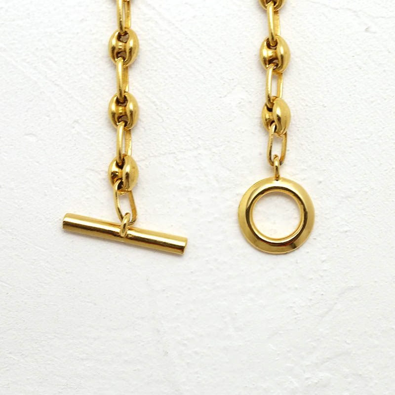 Gu Chain T-Bar Necklace - Gold Plated（ジーユーチェーンTバー