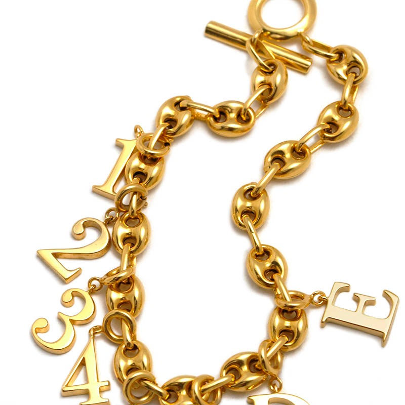 Initial Charm Pendant - Gold Plated（イニシャルチャームペンダント - ゴールドコーティング）　SYMPATHY OF SOUL Style（シンパシーオブソウルスタイル)