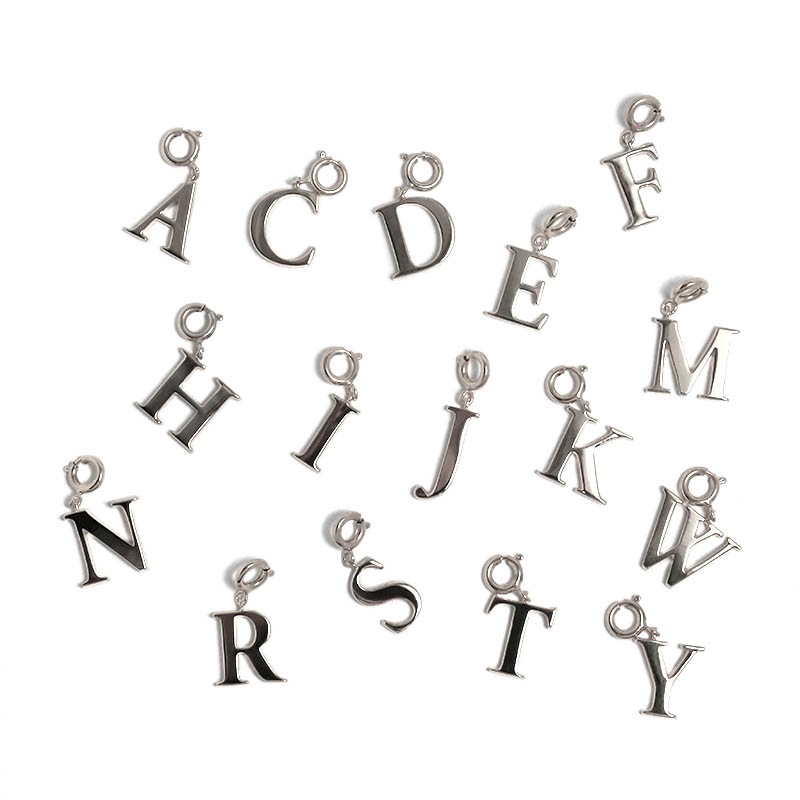 Initial Charm Pendant - Silver（イニシャルチャームペンダント - シルバー）　SYMPATHY OF SOUL Style（シンパシーオブソウルスタイル)