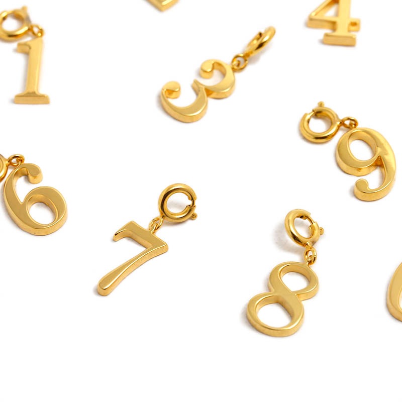 Number Charm Pendant - Gold Plated（ナンバーチャームペンダント - ゴールドコーティング）　SYMPATHY OF SOUL Style（シンパシーオブソウルスタイル)