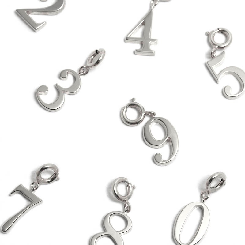 Number Charm Pendant - Silver（ナンバーチャームペンダント - シルバー）　SYMPATHY OF SOUL Style（シンパシーオブソウルスタイル)