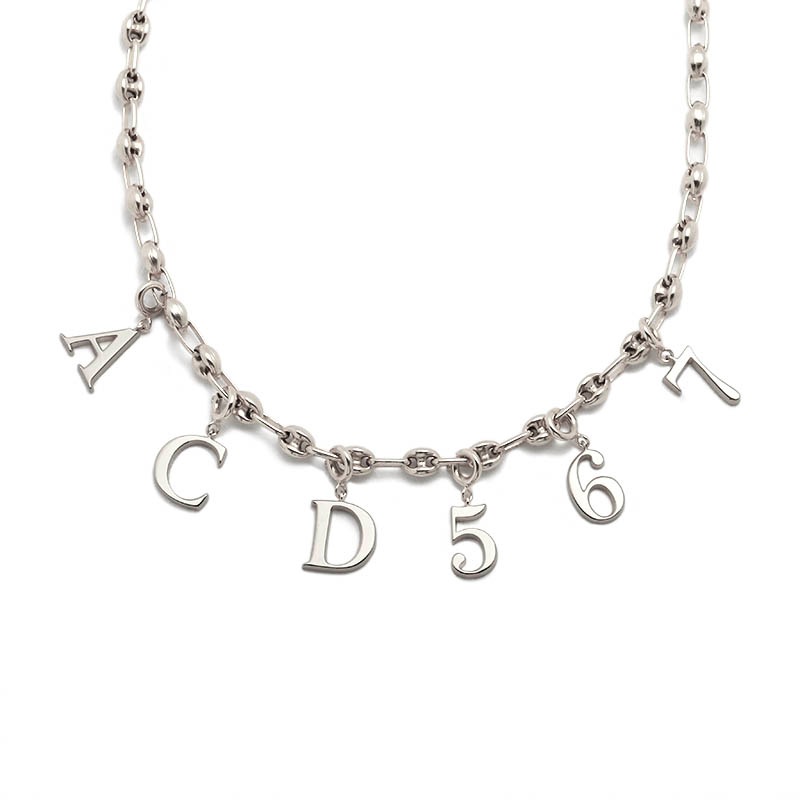Number Charm Pendant - Silver（ナンバーチャームペンダント - シルバー）　SYMPATHY OF SOUL Style（シンパシーオブソウルスタイル)