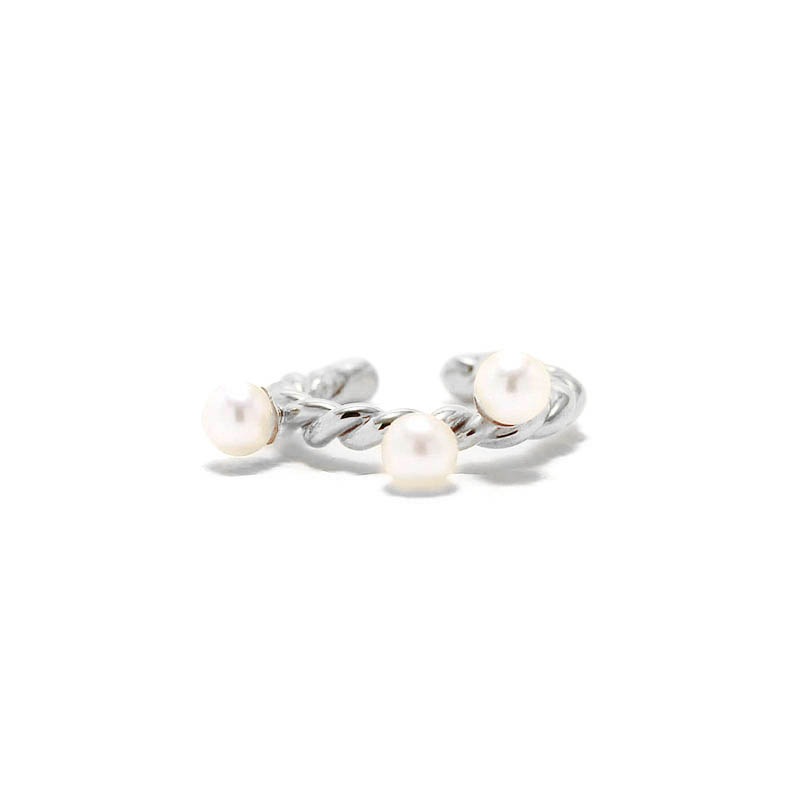 Twist Ring w/Pearl - Silver（ツイストリング - シルバー）【納期 1ヶ月】　SYMPATHY OF SOUL Style（シンパシーオブソウルスタイル)