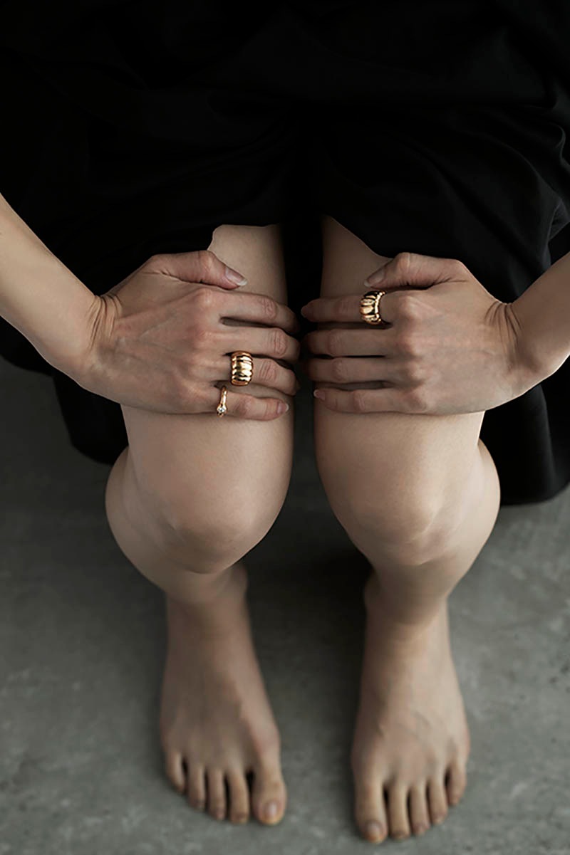 Pumpkin Ring w/L.G Diamond - Gold Plated（パンプキンリング w/L.Gダイヤモンド - ゴールドコーティング）【納期 1ヶ月半】　SYMPATHY OF SOUL Style（シンパシーオブソウルスタイル)