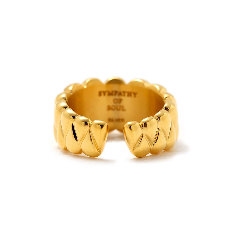Quilting Ring - K18YG Plated（キルティングリング - K18イエローゴールドコーティング）【納期 1ヶ月半】　SYMPATHY OF SOUL Style（シンパシーオブソウルスタイル)