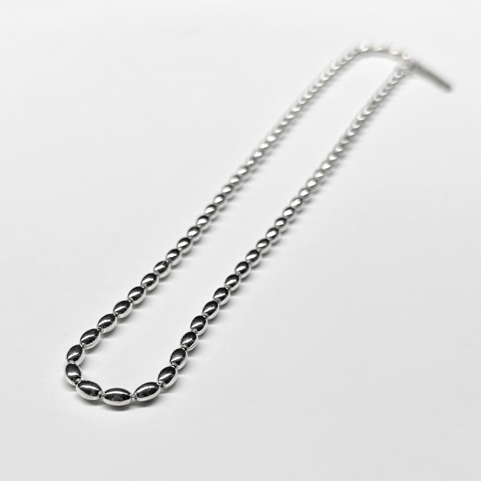 Oval Ball Chain Necklace - Silver（オーバルボールチェーン