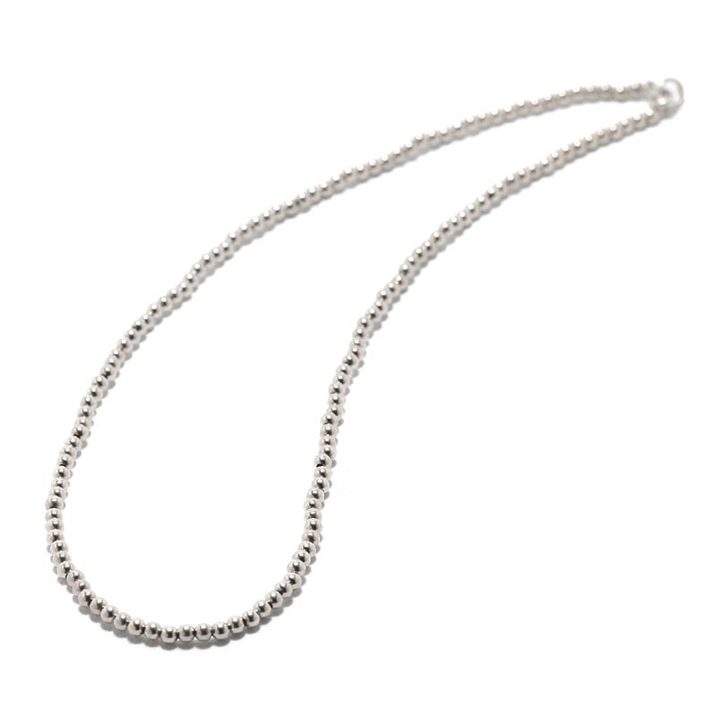 Narrow Beads Necklace - Silver（ナロービーズネックレス - シルバー）　SYMPATHY OF SOUL Style（シンパシーオブソウルスタイル)