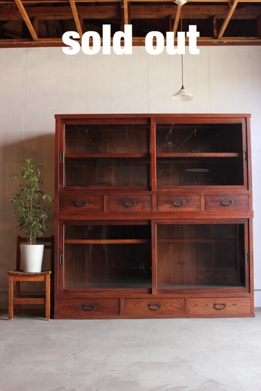 【Fujimo様再購入用】水屋箪笥 茶タンス サイドボード 収納棚 ヴィンテージ 1239210-002_u.jpg