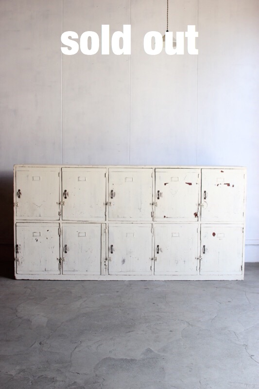 Japan Vintage 古い3連ロッカー 古家具 古道具 和製 ヴィンテージ Japan Vintage 古い3連ロッカー 古家具 古道具 和製 ヴィンテージ