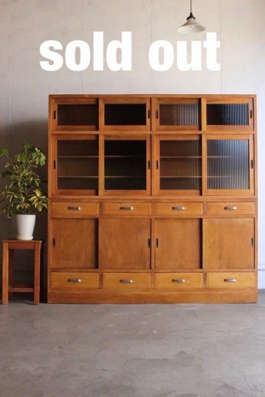 昭和30年代硝子8点 ガラス引戸棚 | 全ての商品 - 古家具古道具