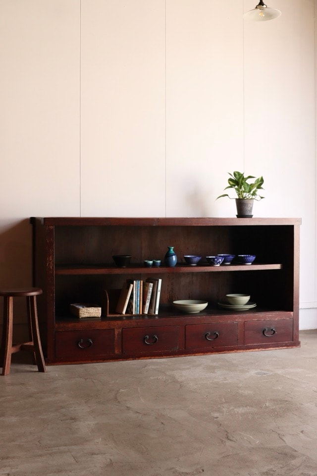 和風 昭和レトロ 水屋箪笥 茶箪笥 古家具 アンティーク古道具 引戸棚/水屋箪笥 | 古家具古道具 そうすけ