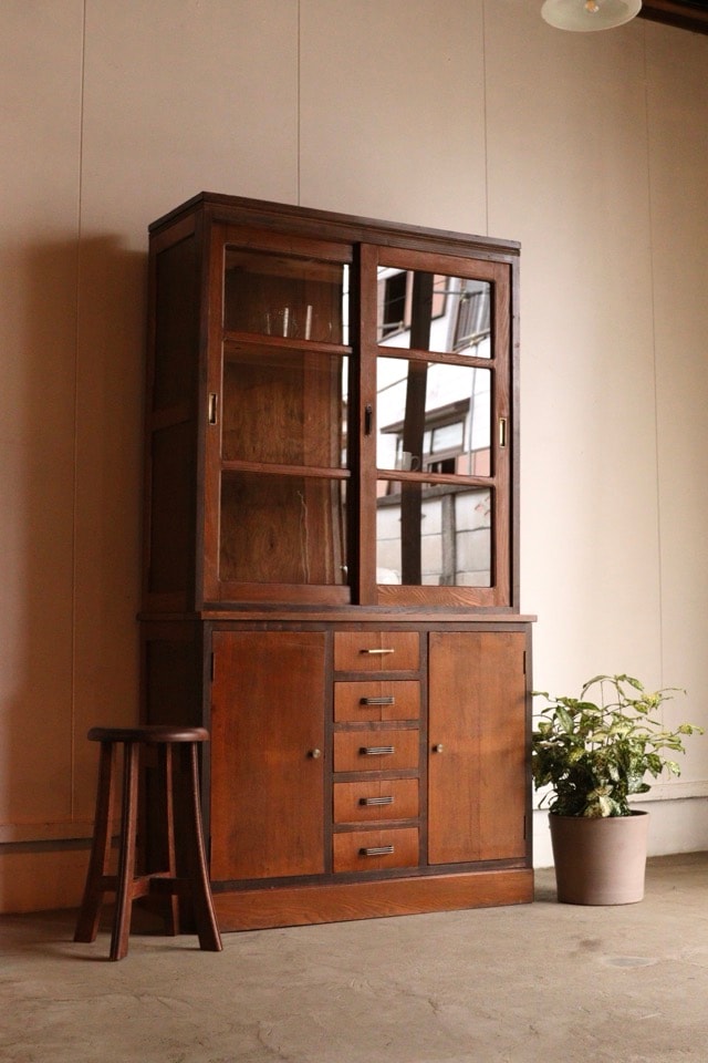 引戸棚/水屋箪笥,ガラス引戸棚 | 古家具古道具 そうすけ