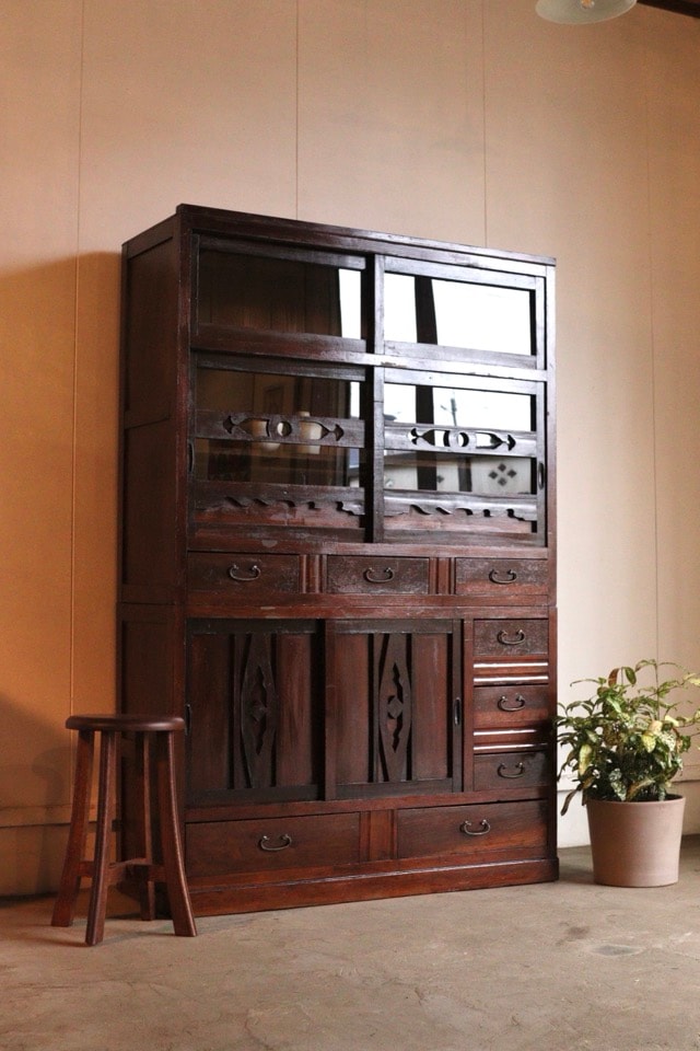 引戸棚/水屋箪笥,食器棚 | 古家具古道具 そうすけ