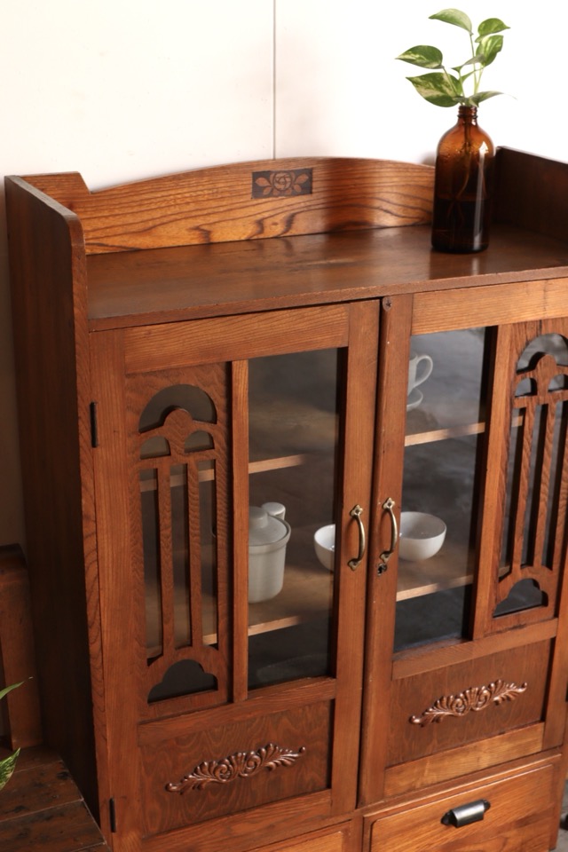 古家具 ガラス戸棚 ガラス戸棚 | 全ての商品 - 古家具古道具 そうすけ