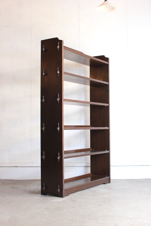［yamaka家具、古物、当時もの］くさび棚/5段 yamaka家具、古物、当時もの］くさび棚/5段 くさびの本棚 | 全て