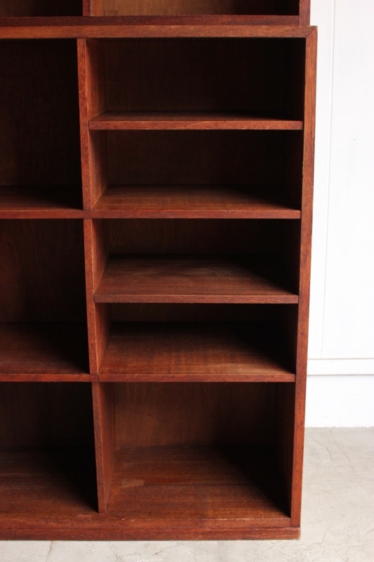 希少　ラワン材　木製オープンシェルフ　古家具　古道具　本棚　ヴィンテージ 希少 ラワン材 木製オープンシェルフ 古家具 古道具 本棚