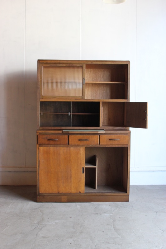 古食器棚　古家具 古い食器棚 ヴィンテージ 古家具 サイドボード 昭和レトロ