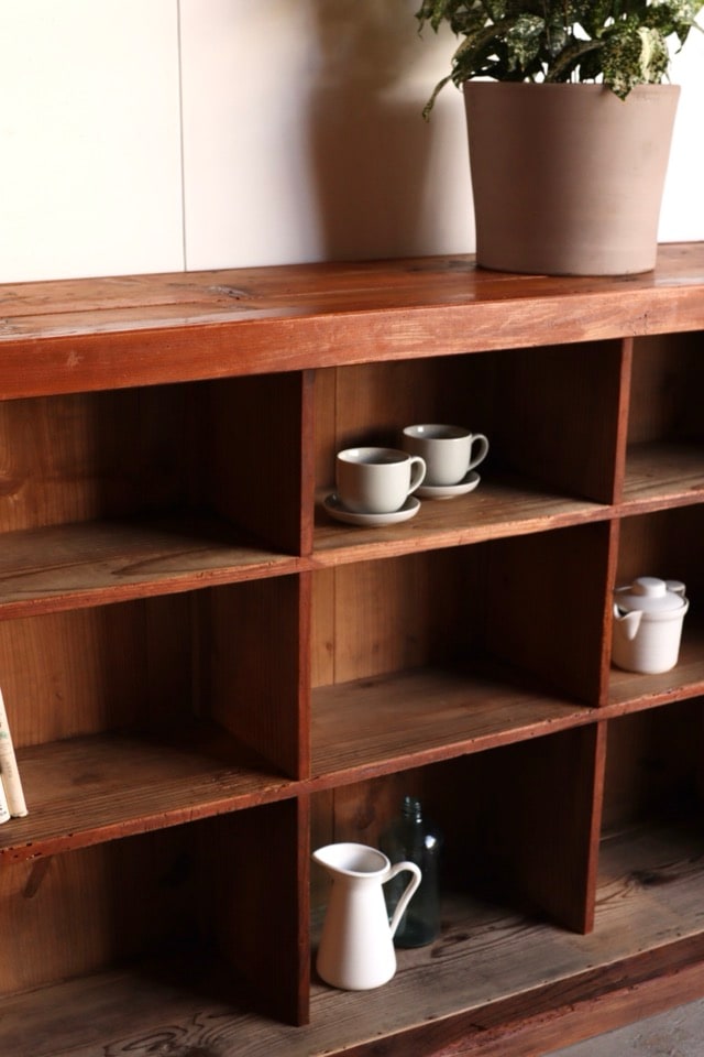 カウンター棚　アンティーク カウンター収納 キッチン収納 - アンティーク風ヴィンテージ風～無垢材